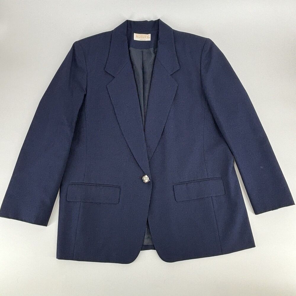Pendleton Sophisticates Vintage Blue Lined Blazer Woman’s Sz 14